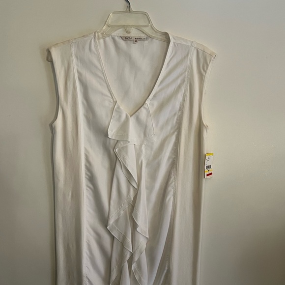 RACHAEL ROY white ruffle down summer dress - Picture 13 of 14